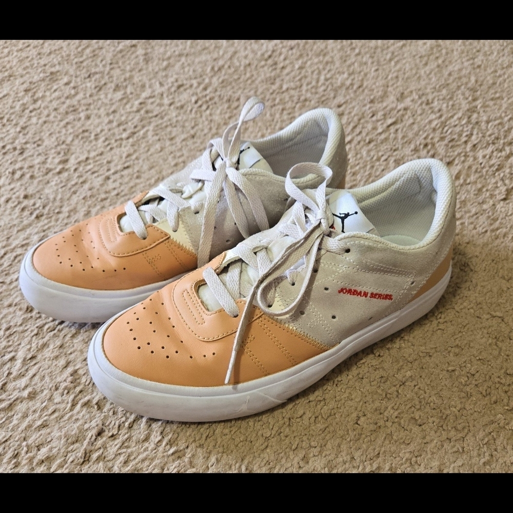 Jordan Series Orange and White Sneakers